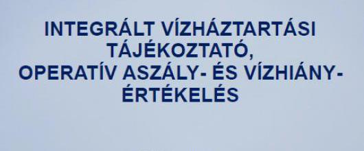  Megjelent az Integrált vízháztartási tájékoztató sdecemberii száma